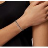 COAI Black Tourmaline Bracelet for women, Stainless Steel Double Layer