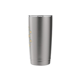 Melting Moon Crescent Moon Healing Crystal Floral Cream Stainless Steel Insulated Tumbler