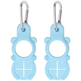 prendre PR-KUWHOL-BL Plastic Bottle Holder Towel Holder Set of 2 Bears, Animals, Cute, Drink Towel Holder, Animal, Carabiner Included, For Outdoor Activities, For Mountain Climbing, Camping, Leisure
