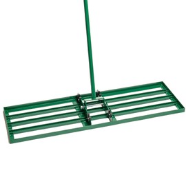LANDZIE - The Original Lawn Leveling Rake – 36" Steel Handle Yard Leveler, Lawn Level Tool for Creating a Flat Surface - Works for Soil, Dirt, Topdressing, and Ground