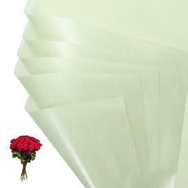 PATIKIL Flower Gift Wrapping Tissue Paper, 20 Sheets Waterproof Bouquet Paper Wrap Florist Packaging Floral Papers for Wedding DIY Craft Valentine Mother's Day, Green