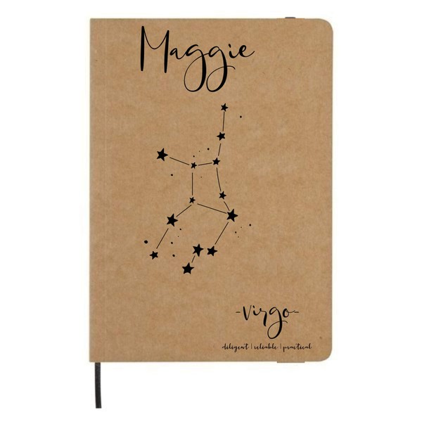 Virgo Zodiac Journal Custom Journal Zodiac Birthday Gift Zodiac Notebook