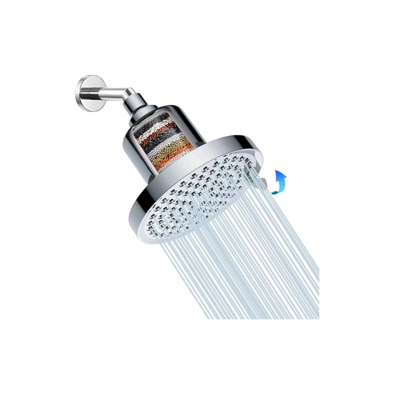 7 Modos Ajustables Cabezal de Ducha Filtrado,20 Etapas Filtro