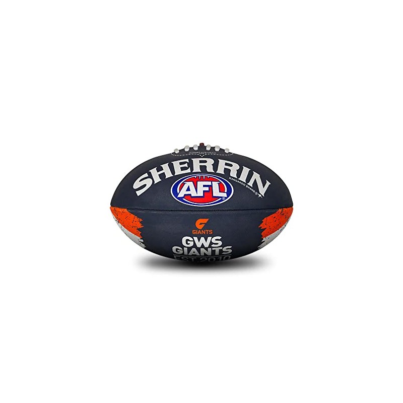 Sherrin AFL GWS Giants Song Football, Size 2