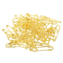 YOKIVE 60 Stück Sicherheitsnadeln, Große Metall-Nähnadeln Sicherheitsnadel Basteln, Ideal für Kleidung, Stricken, Nähen (Goldfarben, 2,28 Zoll).