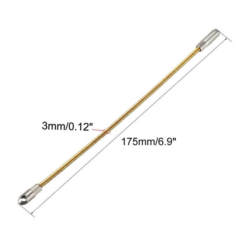 uxcell 175mm/6-inch Flexible Fish Tape Replacement Leader Wire Cable Puller