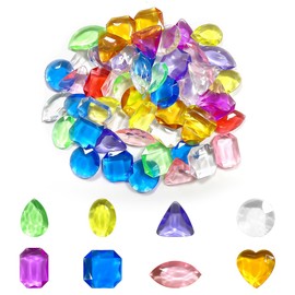 HAIKING Multi-Colored Treasure, 50 Pcs Toy Gems Pirate Treasure Jewels for Table Decorations, Wedding Decoration, Pirate Party (Multiple Colors)