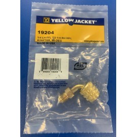 YELLOW JACKET A2L 1/4" LH FFL to 1/4" RH MFL, 90° ADAPTER 19204