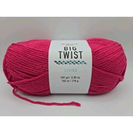 Big Twist Living Yarn "Fuschia" Color 100% Acrylic 3.85oz/ 199yds Medium #4