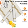 PullinTimes Set of 6 place mats, washable PVC, heat resistant,