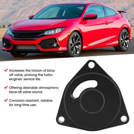 Blow Off Valve + Blow Off Valve Plate Car Aluminum Alloy Turbo Spacer BOV 1.5T for Honda Civic 2015-2019