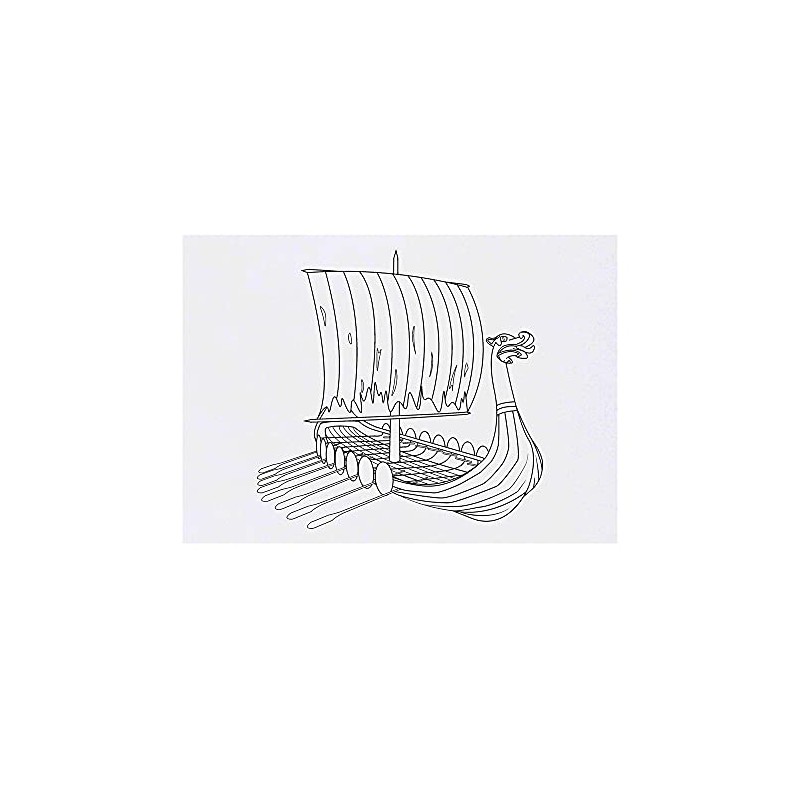 Large 'Viking Longboat' Temporary Tattoo (TO00042250)
