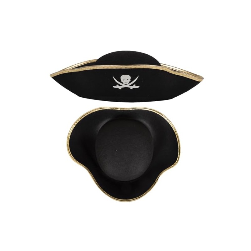 Pirate Black Felt Hat Large