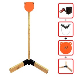 Highwild Target Stand System AR500 Steel Target Complete Kit - 6" x 3/8" Shooting Gong with 2x4 Stand Mount Kit