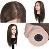 Mannequin Head 18" Female 100% Human Hair Hairdresser Cosmetology Mannequin