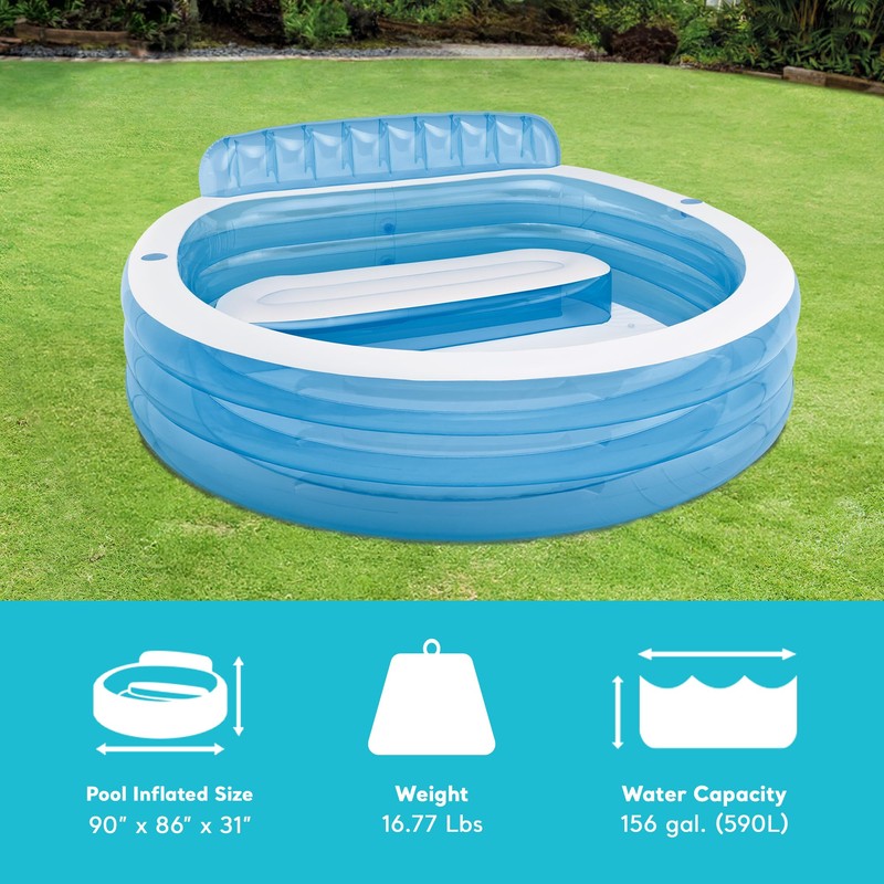 Intex 57190EP B01E0W4L58 Family Lounge Pool, 6x20x20 Blue