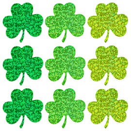 St. Patrick's Day Stickers 600 Pcs Laser Shamrock Stickers 1.5 Inch 3 Colors St. Patrick's Stickers Irish Stickers Clover Stickers for Envelope Seal Card St. Patrick's Day Decoration