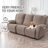 Gennia Waterproof Recliner Sofa Cover,Stretch Reclining Couch Covers with Pockets,Washable