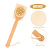 minkissy Stick Bath Exfoliating Brush Dual Sided Skin Cleaning Scrubber