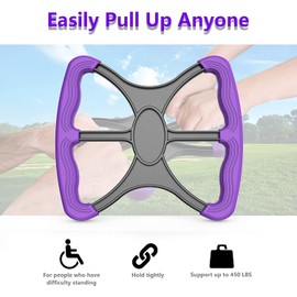 Lift Assist Device for Elderly Disabled Patient Standing Aid Lift Standing Aid Portable Lift Aid for Handicapped, Blue with Rubber Grip​ Handicap Bar Lift Aid to Transfer Elderly Senior Bariatric