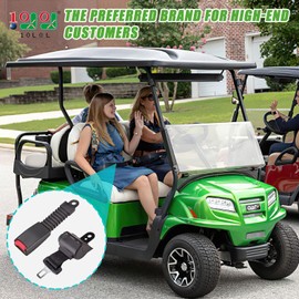 10L0L Golf Cart Seat Belts for Yamaha/EZGO/Club Car/Go-Kart ATV UTV, Universal Retractable 42" Seat Belts with DOT Certification, Replacement Buckle with Flexible Handle, Easy Snap-in Installation