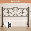 VECELO Metal Full Size Headboard, Heavy Duty Curved Headboard Only