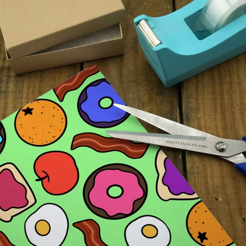 GRAPHICS & MORE Fun Breakfast Foods Pattern Gift Wrap Wrapping