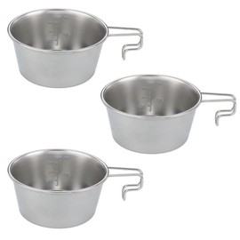 NANGOGEAR 21118 (S-360-3P) Sierra Cup, Deep Type, Stencella, 3 Pieces, 18-8 Stainless Steel