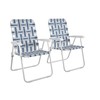 Novogratz Poolside Gossip, Priscilla Folding Chairs, 2-Pack, French Blue