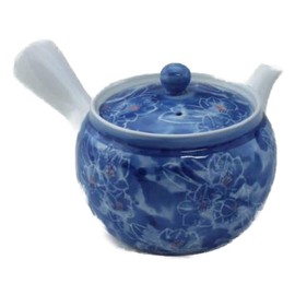 Ranchant Teapot Medium with Vine (M) Multi, 6.8 x 4.1 x 3.5 inches (17.3 x 10.5 x 9 cm), Pink Nadeshiko, Made in Japan, Arita Ware