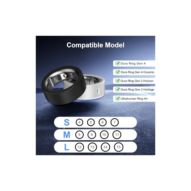 8 Pack Ultra-Thin Silicone Ring Covers for Oura Ring