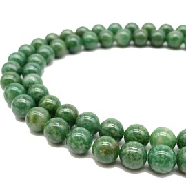 ABCGEMS African Transvaal Jade Beads (AKA Grossular Garnet, Mohs Hardness 7) Healing Energy Crystal Stone Ideal for Bracelet Necklace Ring DIY Jewelry Making Men Women Smooth Round Tiny 6mm