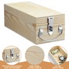 Colingmill Wooden Lockable Storage Box 12''x4.75''x4'' Unfinished Wood Box for