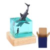 cimsfcor Epoxy Resin Shark Night Light, Night Lamp with Humpback