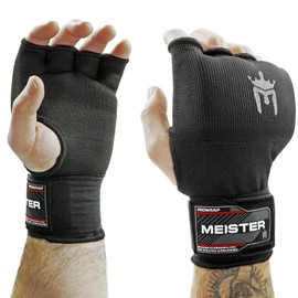 Meister Padded ProWraps Inner Hand Wrap Gloves (Pair) - Black - Large/X-Large