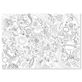 Rachel Ellen Colouring Poster - To The Moon