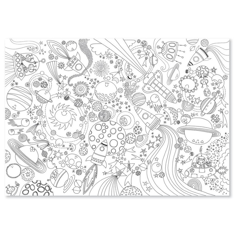 Rachel Ellen Colouring Poster - To The Moon
