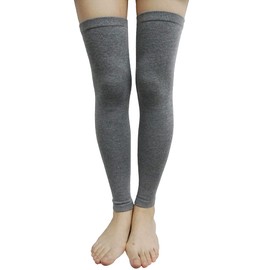Women's Cashmere Wool Winter Warm Knitted Over Knee High Leg Warmer (Gray)