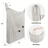 AELS Farmhouse Hanging Laundry Hamper with 2 Hooks, Washable Beige