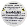 Candle Warning Instruction Labels 1.5 Inch 500 Total Stickers