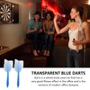 XMNIVATE 6-Piece Dart Shaft, Winged Dart Shaft, Blue Transparent Dart