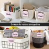 12PCS Basket Labels Clip On for Storage Bins, Removable &