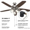 Zing Ear ZE-208S5-1T 5 Wire 4 Speed Ceiling Fan Rotary