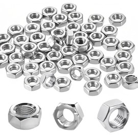 100pcs M5-0.8 Hex Nuts 304 Stainless Steel High Strength Anti-Rust Nut Kit for Machinery, Electronics, Furniture, and DIY Projects