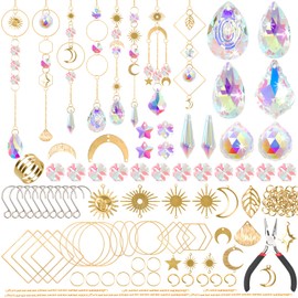 Viicoor Crystal Sun Catcher DIY Kit 200 Pieces Window and Garden Decorations