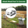 LARIFULL 6-Pack 6×6 Galvanized Steel Post Base – Heavy‑Duty Adjustable