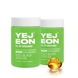 YEJEON Oregano Oil with Black Seed Oil—Immune Repair, Detox, Anti-Inflammatory, Eases Bloating — 60 Softgels:_1 can