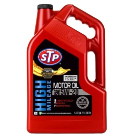 STP High Mileage Conventional 5W-20 Engine Oil - 10 Quart