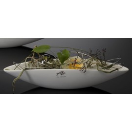 Sandra Rich Porzellanschale Porzellan Schale Konfektschale länglich weiß ca. 31 cm