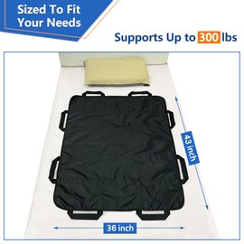 Positioning Bed Pad With Handles Comfort Slide Repositioning Sheet Transfer Blanket For Bedridden Patient Turning Device Transfer Draw Sheet Hospital Bed Padding Lift Assist For Incontinence Elderly
